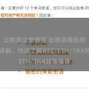 比特派注册教程 比特派钱包转账教程详解，快速了解BTC/ET