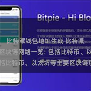 比特派钱包地址生成 比特派钱包支持的区块链网络一览: 包括比特币、以太坊等主要区块链项目