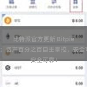 比特派官方更新 Bitpie钱包：资产百分之百自主掌控，安全