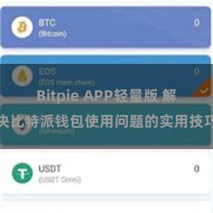 Bitpie APP轻量版 解决比特派钱包使用问题的实用技巧