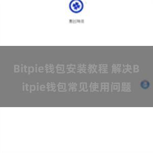 Bitpie钱包安装教程 解决Bitpie钱包常见使用问题