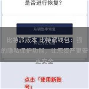 比特派版本 比特派钱包：强大的隐私保护功能，让您资产更安全