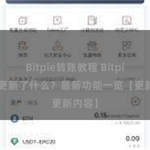 Bitpie转账教程 Bitpie钱包更新了什么？最新功能一