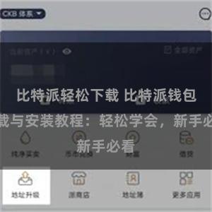 比特派轻松下载 比特派钱包下载与安装教程：轻松学会，新手必看