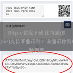Bitpie教程下载 比特派(Bitpie)支持哪些币种？详