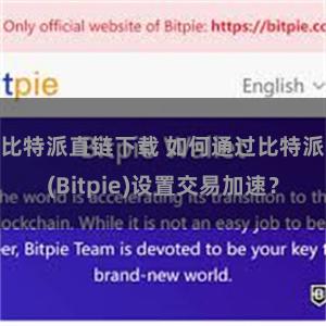 比特派直链下载 如何通过比特派(Bitpie)设置交易加速？