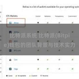比特派系统 比特派(Bitpie)钱包的团队背景与技术实力