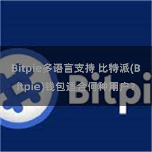 Bitpie多语言支持 比特派(Bitpie)钱包适合何种用户？