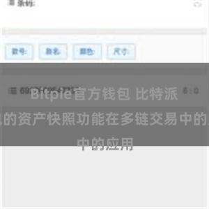 Bitpie官方钱包 比特派钱包的资产快照功能在多链交易中的应用