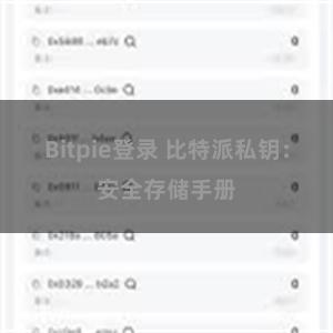 Bitpie登录 比特派私钥：安全存储手册